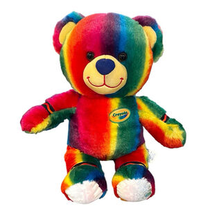 Build A Bear Crayola Crayon Color Reveal Plush Bear 2021 Rainbow Striped 16”